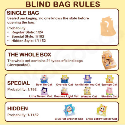 THE SLLO Oh My Cat Series Mini Beans Blind Bag