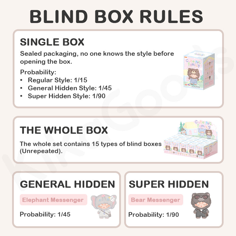 YUMO Cute Pet Family Series Mini Blind Box【Shipped in Nov./Dec. 2025】
