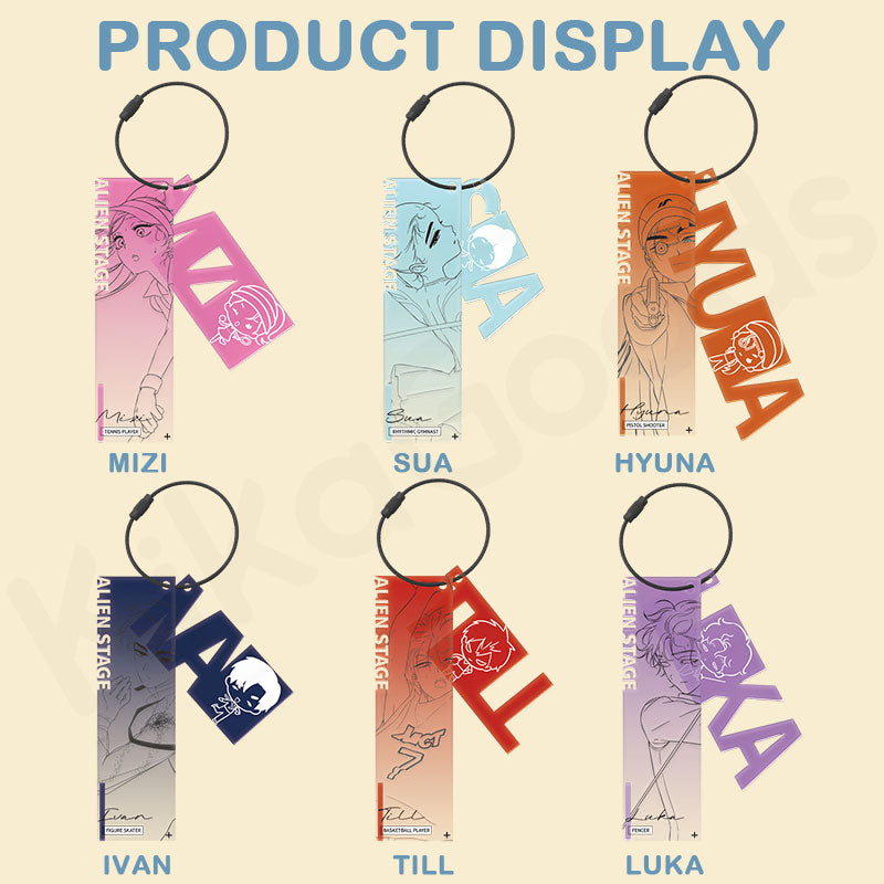 Alien Stage Passion Series Line Art Acrylic Keychain Blind Box