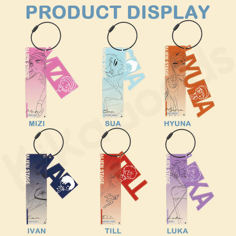 Alien Stage Passion Series Line Art Acrylic Keychain Blind Box