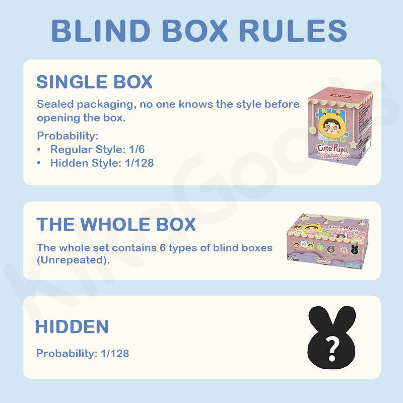 Cute Pupil Animal Experience Series Plush Blind Box