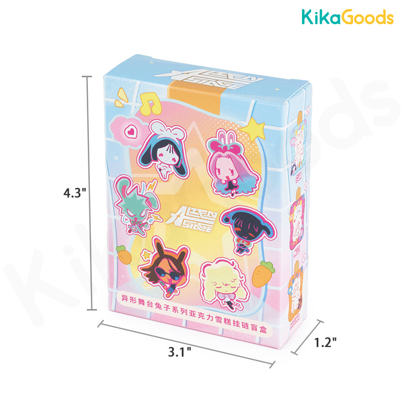 Alien Stage Rabbit Series Acrylic Ice Cream Keychain Blind Box