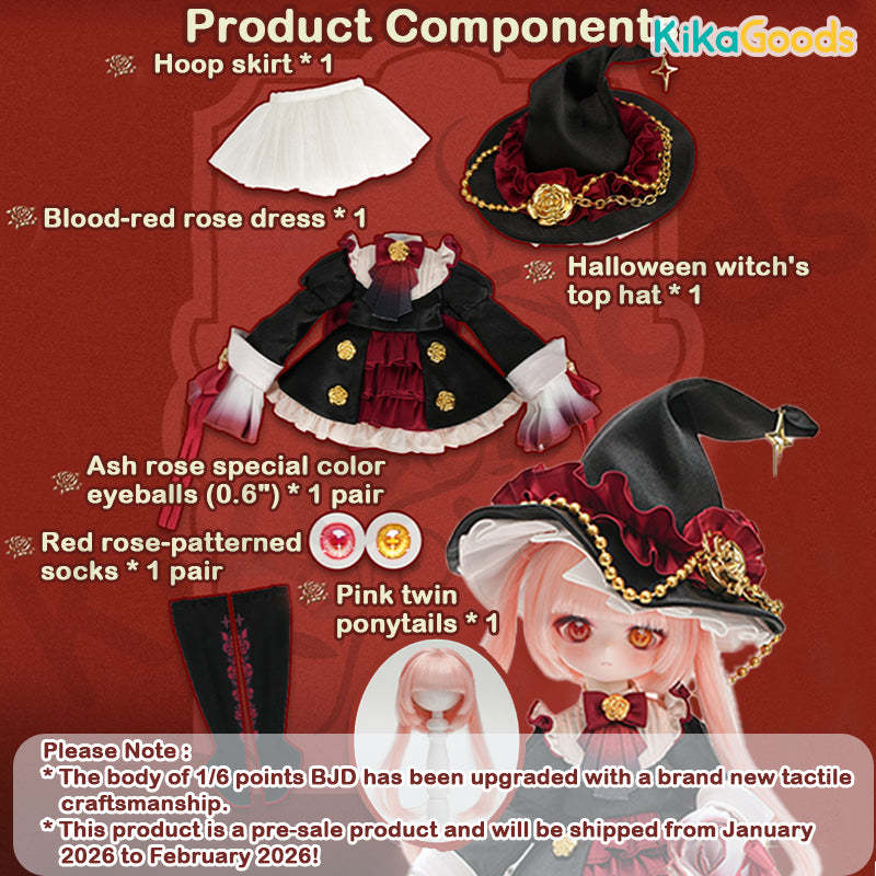 TinyFox 'Flora-Crimson Crowthorn' 1/6 Points Angel Body Halloween Spec