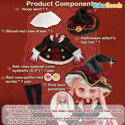 TinyFox 'Flora-Crimson Crowthorn' 1/6 Points Angel Body Halloween Special Color Limited Action Figure【Shipped in Jan./Feb. 2026】