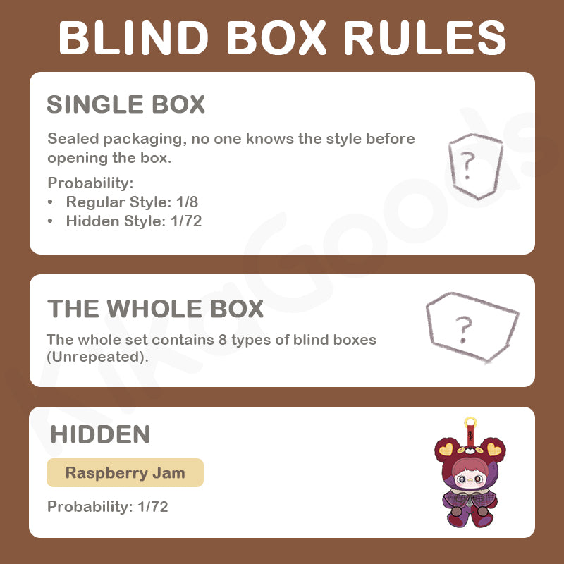 MayMei Tiny Bear Cookie Series Plush Blind Box【Shipped in Nov./Dec. 2025】