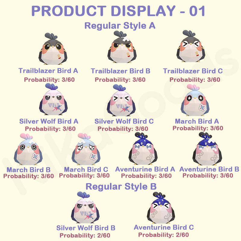 Honkai Star Rail Origami Bird Clash Series Mini Blind Bag