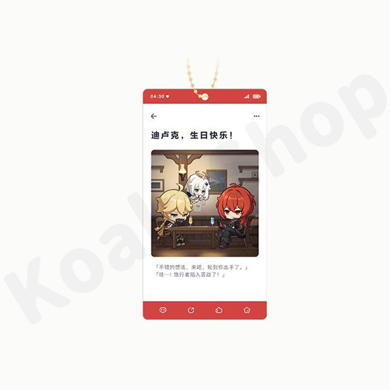 Genshin Impact Happy Birthday Series Acrylic Pendant - Box A