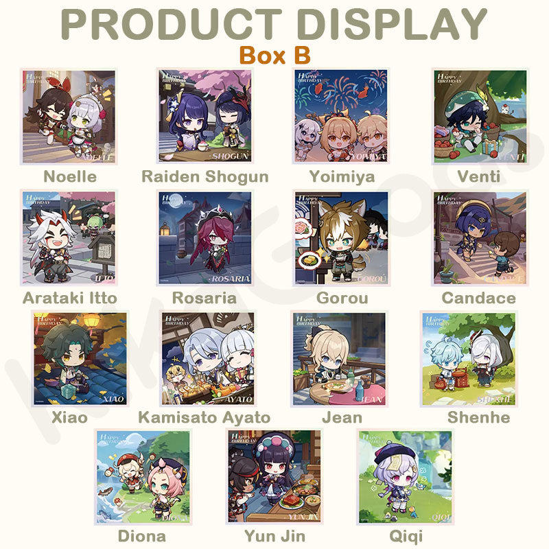 Genshin Impact Happy Birthday Series Mini Color Paper - Box B