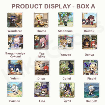 Genshin Impact Happy Birthday Series Acrylic Fridge Magnet - Box A
