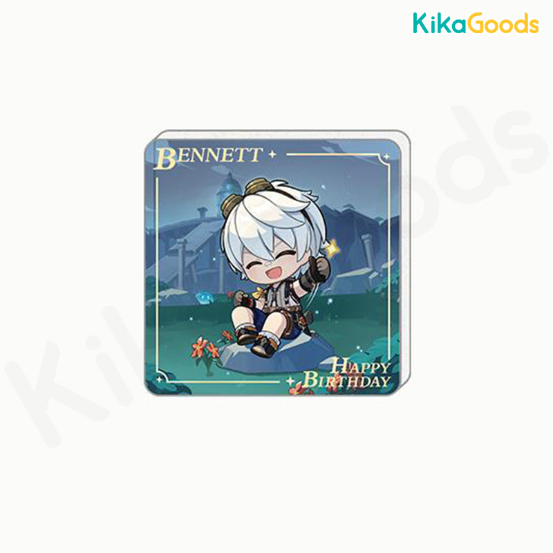 Genshin Impact Happy Birthday Series Acrylic Fridge Magnet - Box A