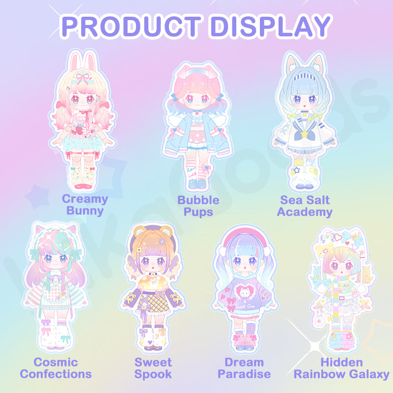 ✴︎ milkypop✴︎ハンドメイド、アートドールかわうそくん Nyzaii's Sweet Imagination Series 1/12 Action Figure BJD Blind Box