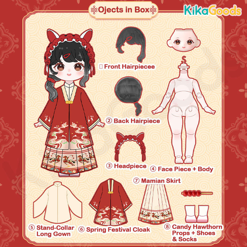 Liroro Horse Year Spring Festival Series 1/12 BJD Limited Action Figure