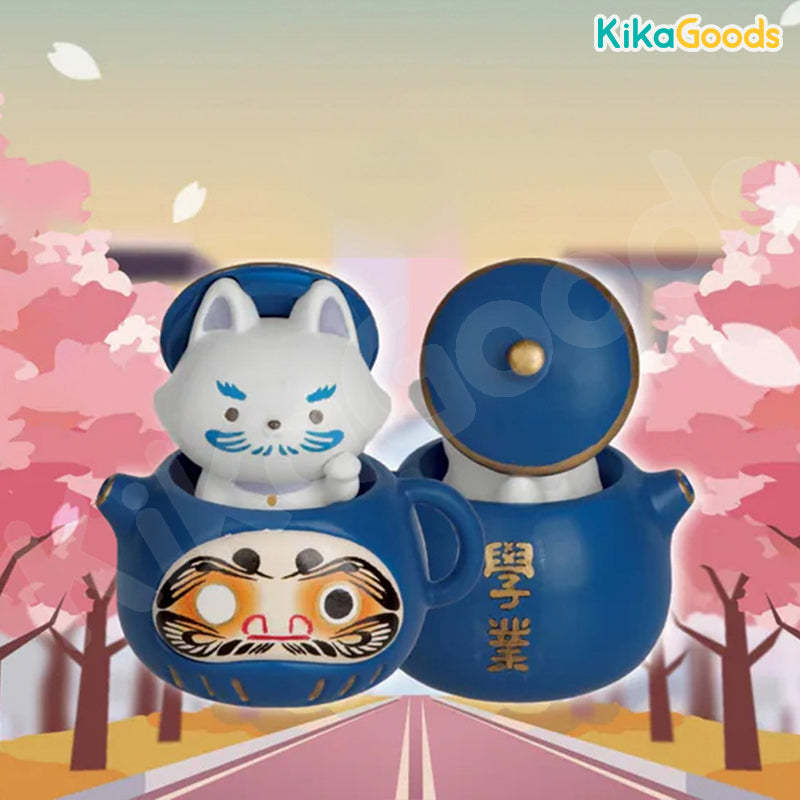 Tea Fox Daruma Series 6 Protective Omamori Blind Box