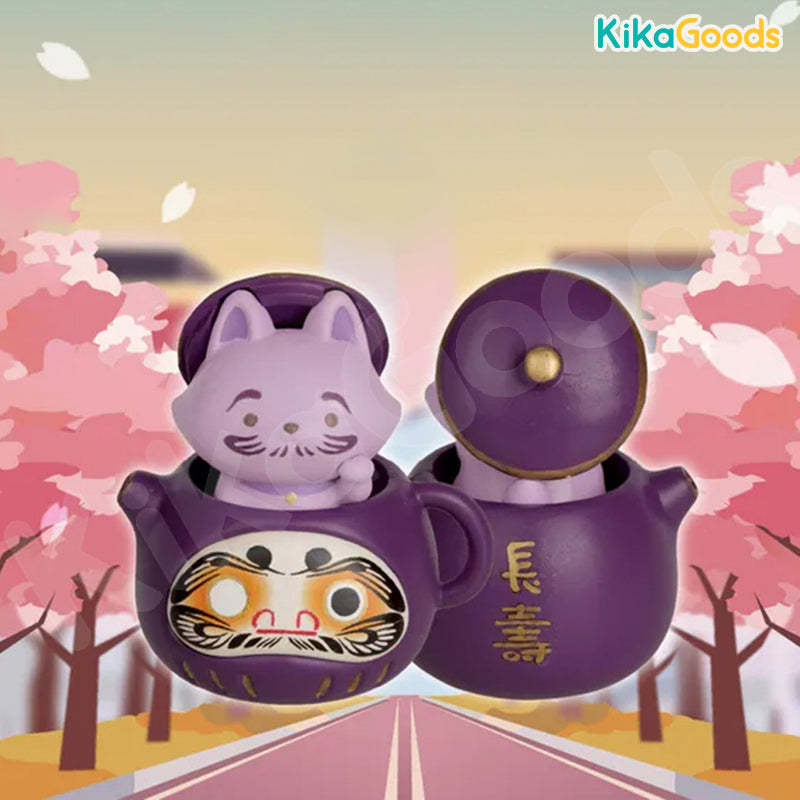 Tea Fox Daruma Series 6 Protective Omamori Blind Box