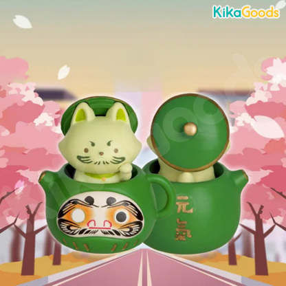 Tea Fox Daruma Series 6 Protective Omamori Blind Box