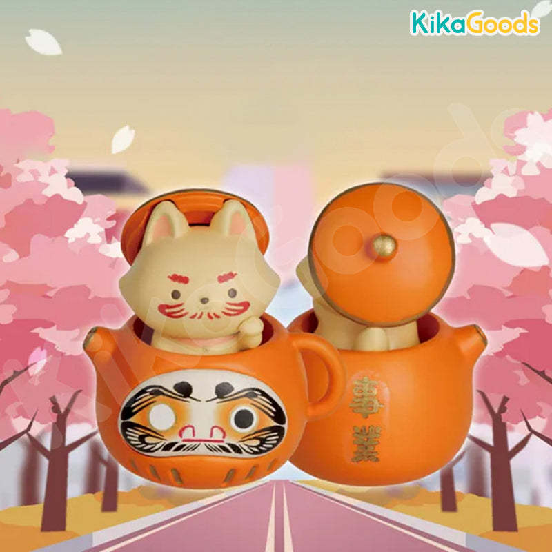 Tea Fox Daruma Series 6 Protective Omamori Blind Box