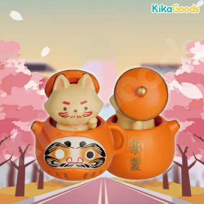 Tea Fox Daruma Series 6 Protective Omamori Blind Box