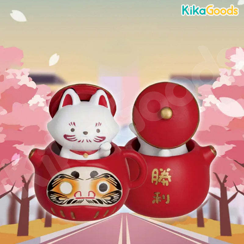 Tea Fox Daruma Series 6 Protective Omamori Blind Box