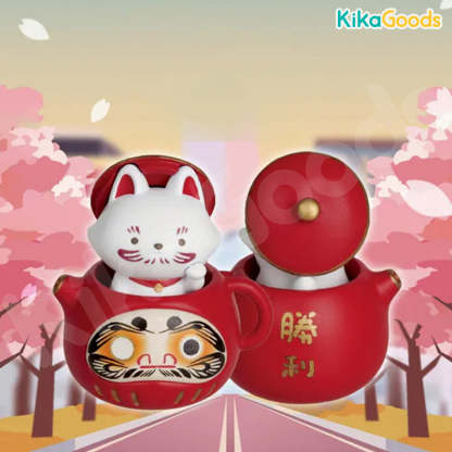 Tea Fox Daruma Series 6 Protective Omamori Blind Box