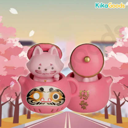 Tea Fox Daruma Series 6 Protective Omamori Blind Box