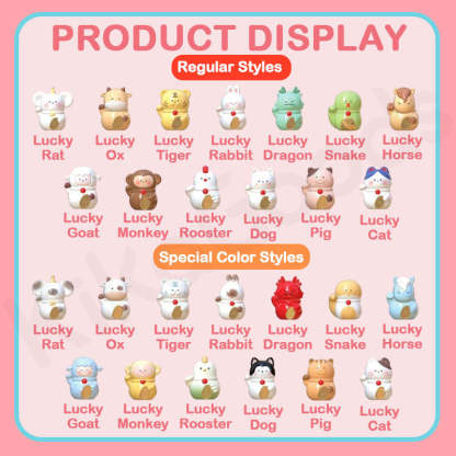 Mini Cute Bean Chinese Zodiac Wealth-Attracting Series Blind Bag【Shipped in Mar./Apr. 2026】