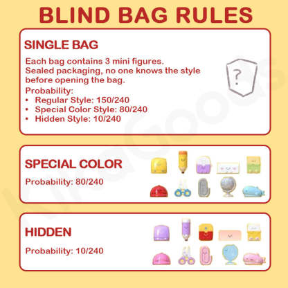 Mini Cute Bean Pencil Case Series Blind Bag【Shipped in Apr./May. 2026】