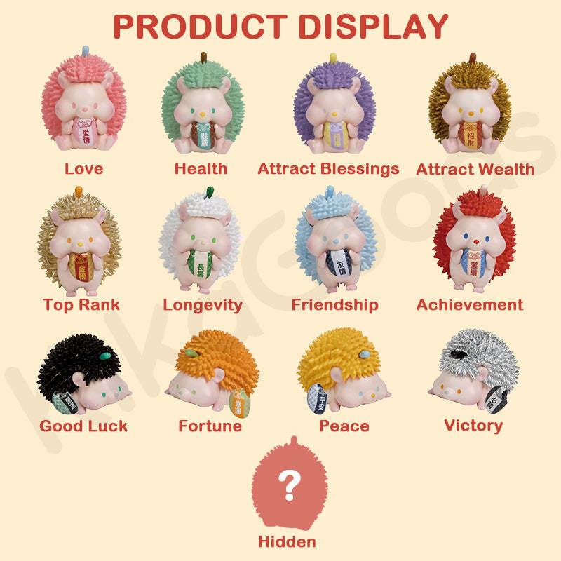 Durian Kingdom Series Blessing Charm Hedgehog Blind Box