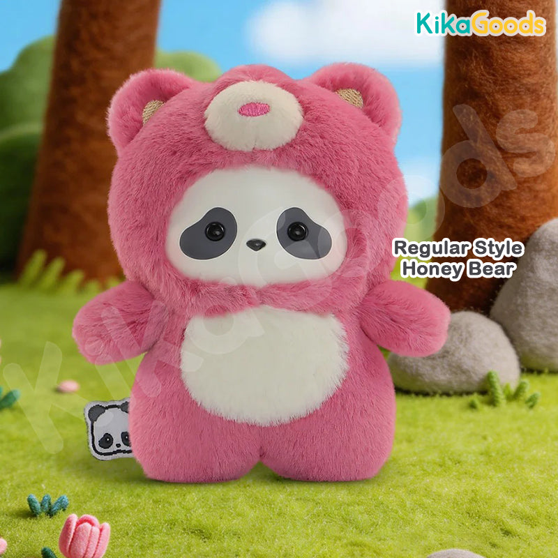 Panda Roll The Zoo in Hands Series Plush Keychain Blind Box