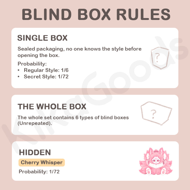 Auspicious Nine Tails Records Xiao Jiu Series Plush Blind Box【Shipped in Jul./Aug. 2026】