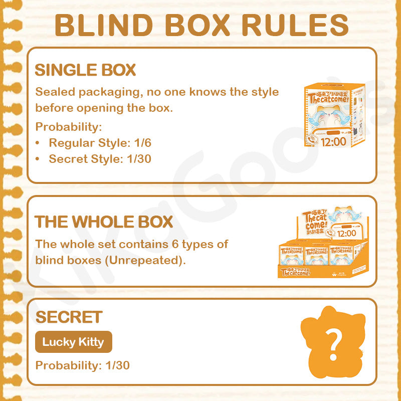 The Cat Come Series Blind Box【Shipped in Jun./Jul. 2026】