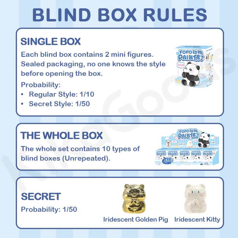 FOFO Animal PAI Laid-back Series Mini Blind Box【Shipped in Jun./Jul. 2026】