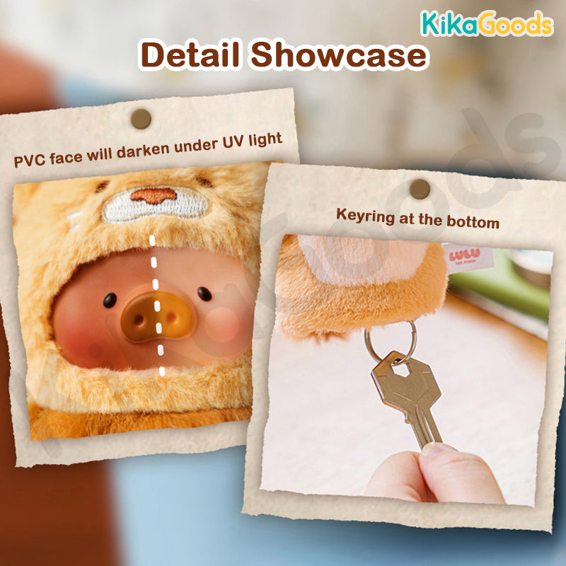 LuLu the Piggy Animal Party Series 2 Cutest Butler PVC Face Plush Key Cover Keychain Blind Box【Shipped in Aug./Sept. 2026】