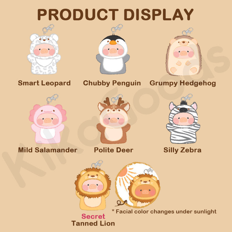 LuLu the Piggy Animal Party Series 2 Cutest Butler PVC Face Plush Key Cover Keychain Blind Box【Shipped in Aug./Sept. 2026】
