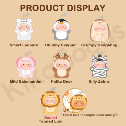 LuLu the Piggy Animal Party Series 2 Cutest Butler PVC Face Plush Key Cover Keychain Blind Box【Shipped in Aug./Sept. 2026】