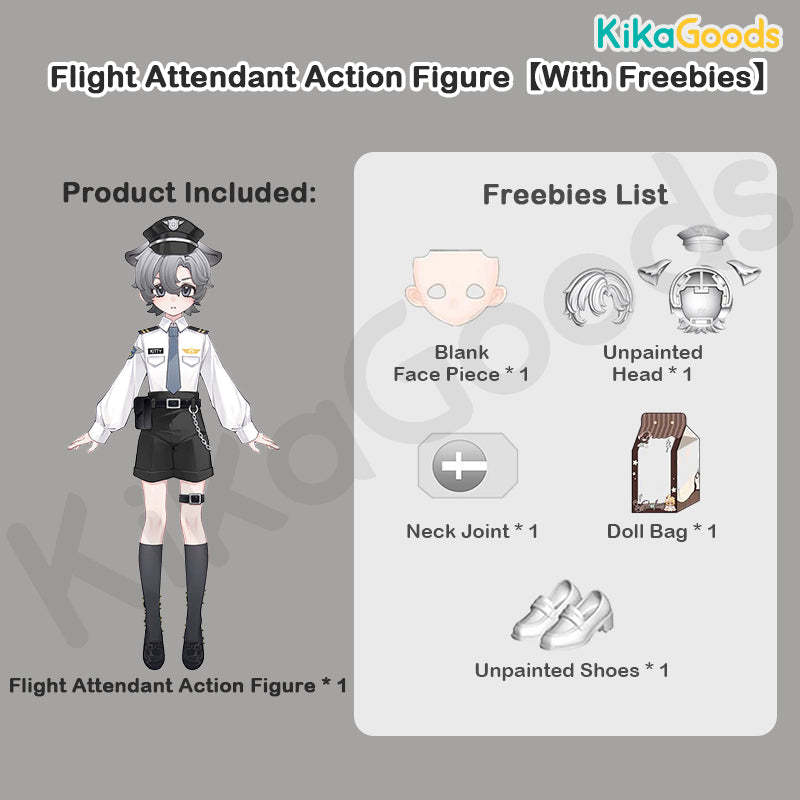 Boxed Furry Series Flight Attendant 1/8 BJD Limited Action Figure