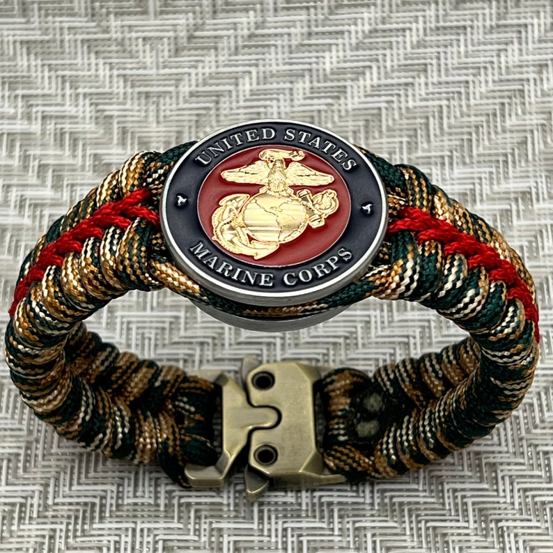 USMC Paracord Bracelet Gift Mizcustom