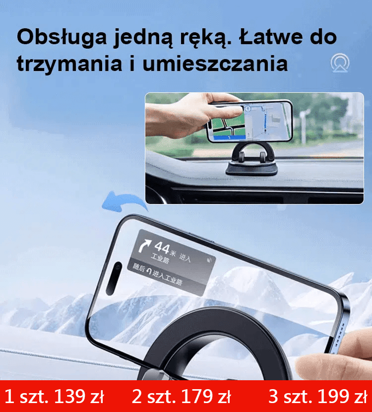 360-stopniowy obrotowy uchwyt samochodowy zapobiegający wstrząsom