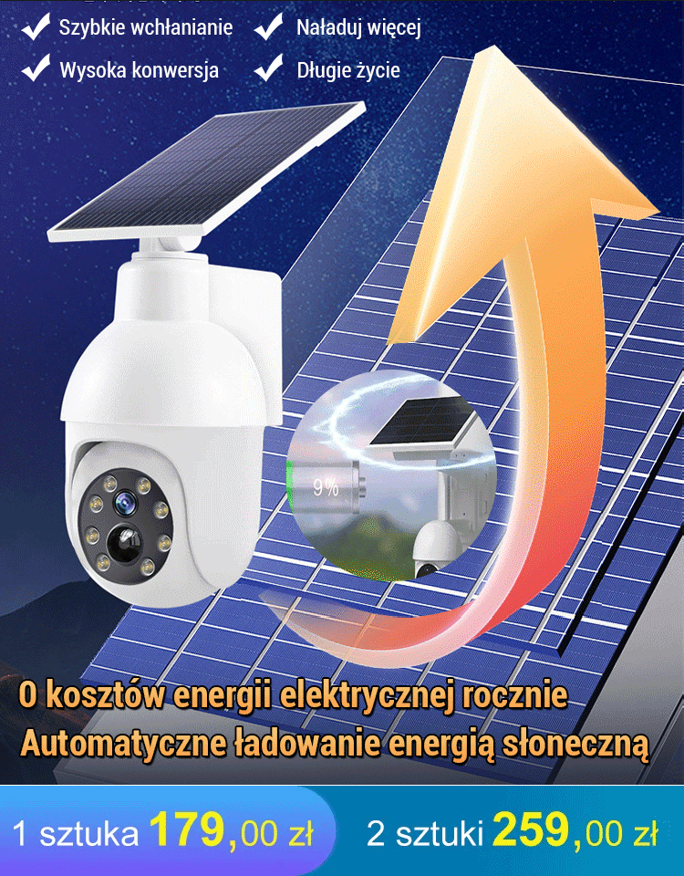 Lampa uliczna z symulowaną kamerą monitoringu