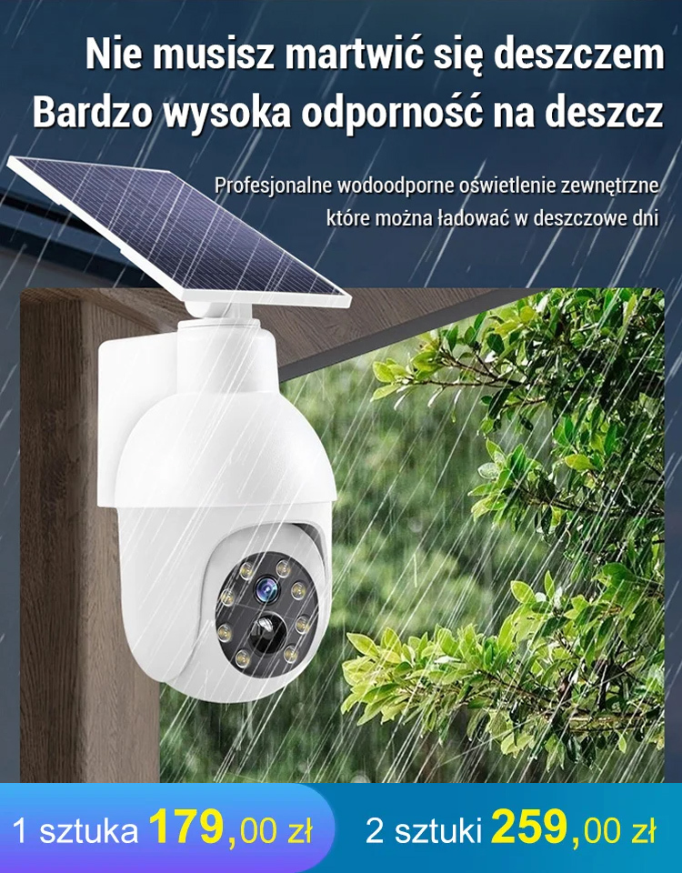 Lampa uliczna z symulowaną kamerą monitoringu
