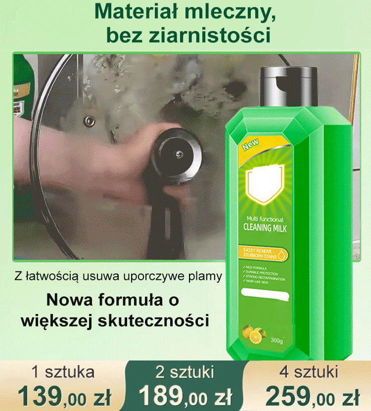 Wielofunkcyjny środek czyszczący, łagodny i niepodrażniający