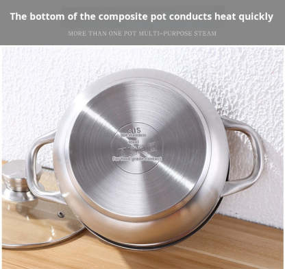 Stainless Steel Drumshaped Soup Pot