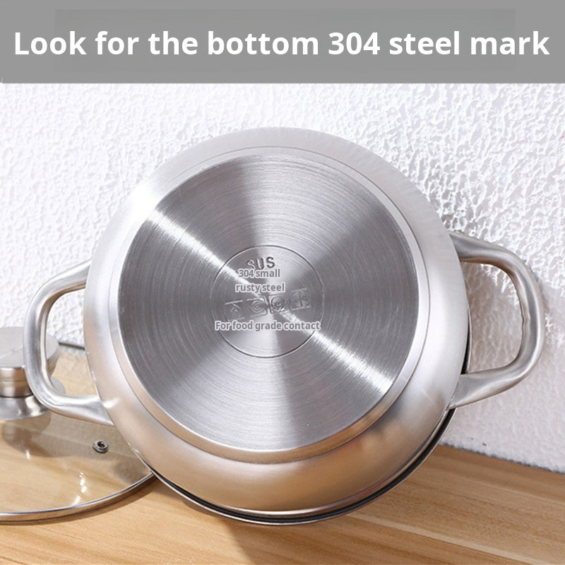 Stainless Steel Drumshaped Soup Pot