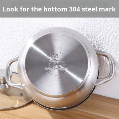 Stainless Steel Drumshaped Soup Pot