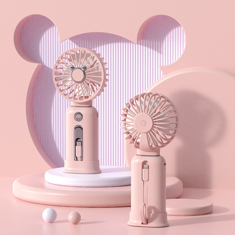 Handheld Mini Mini Fan Usb Rechargeable Long Life Digital Display Mini Fan