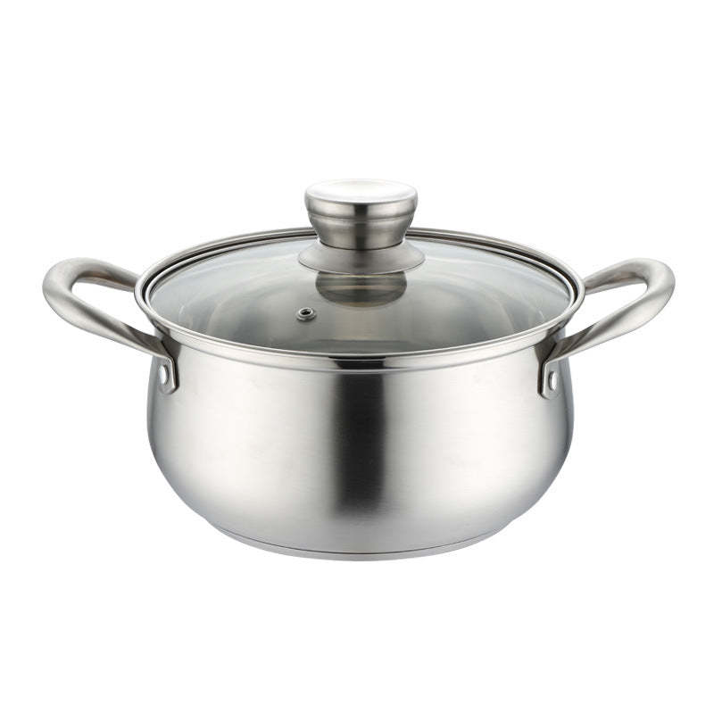 Stainless Steel Drumshaped Soup Pot