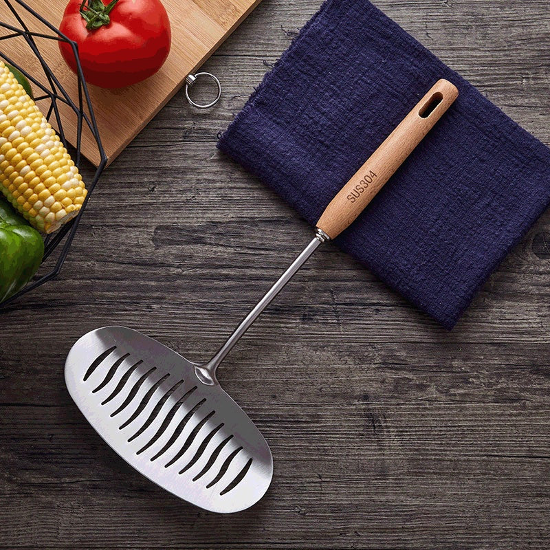 Chinese style wok spatula set stainless steel cooking utensils