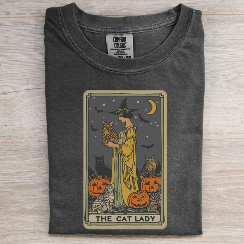 Cat Lady Tarot Card T-shirt
