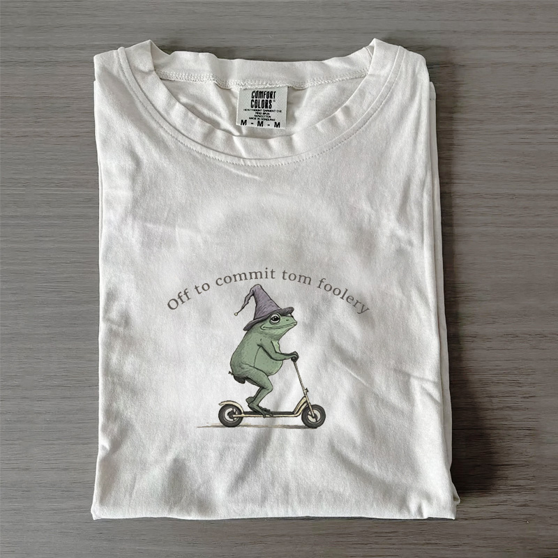 Off to Commit Tom Foolery Frog T-shirt