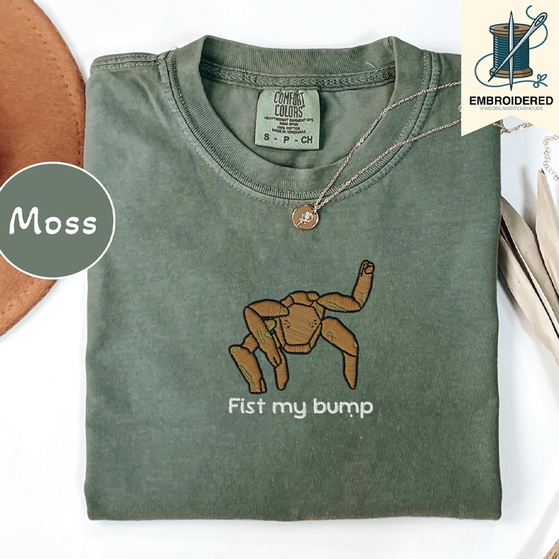 Embroidered Fist my bump Rocky Shirt