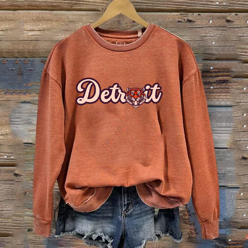 Retro Detroit Baseball Sweatshirt